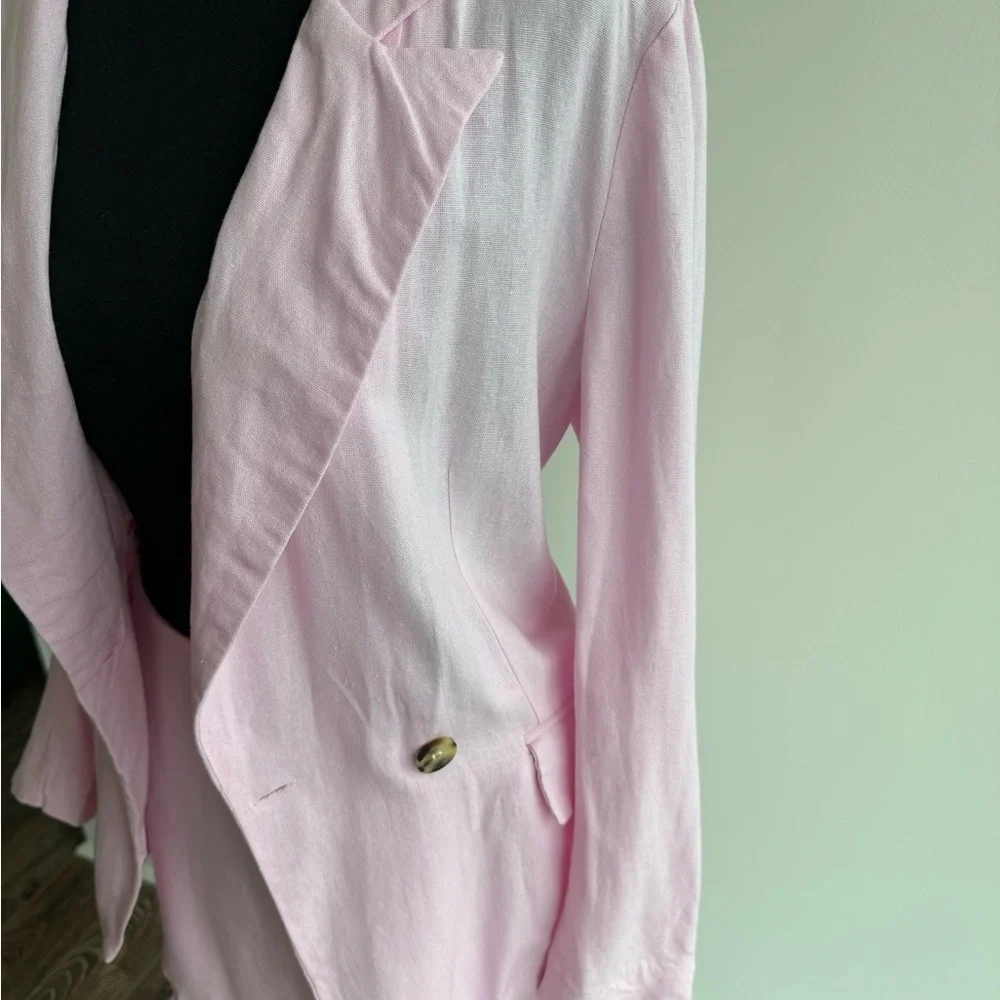 Gianni Bini Pink Linen Blazer and Skirt